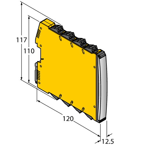 IMX12-DI01-2S-2R-0/24VDC Isolating switching amplifier